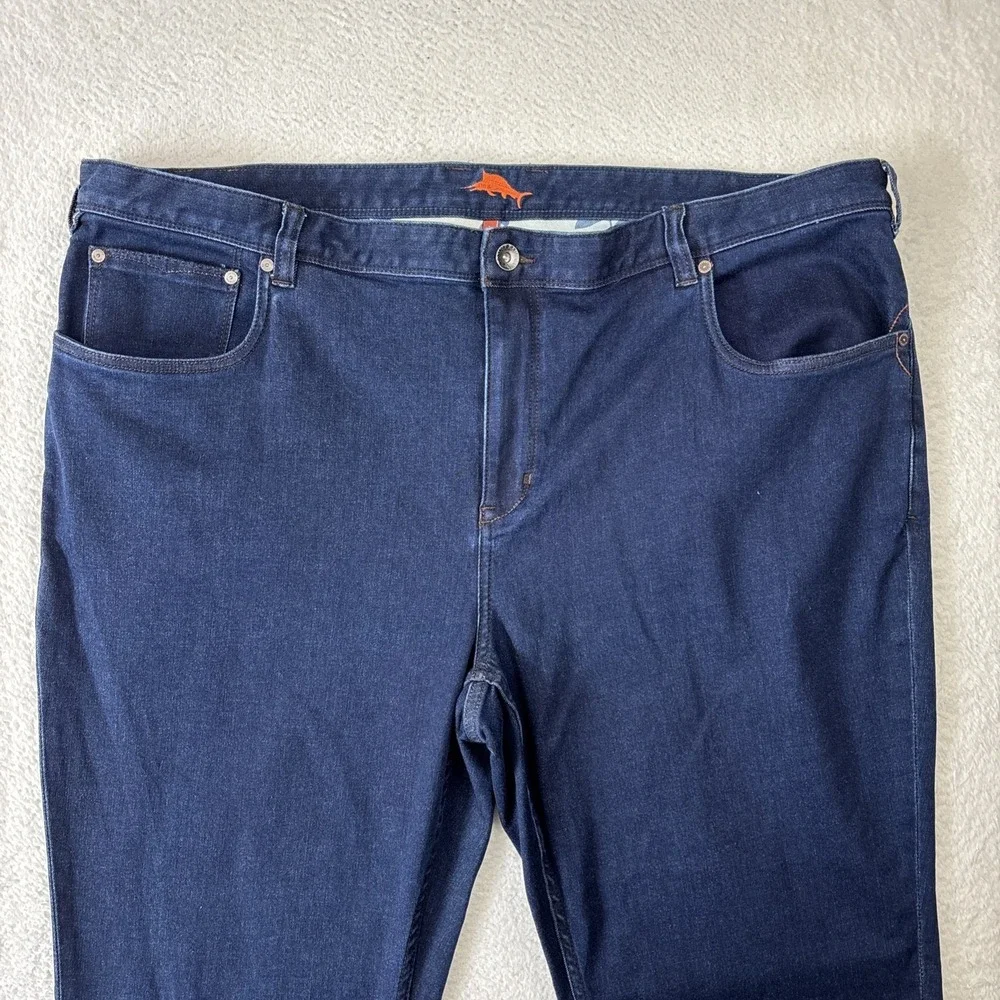 TOMMY BAHAMA 'Boracay' Mens Jeans 46/32 Dark Blue Stretch Denim Straight Leg